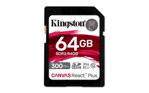 Card de memorie Kingston Canvas React SDXC 64GB, UHS-II