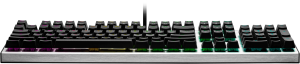 Tastatură mecanică pentru jocuri Cooler Master CK351, comutatoare maro, aspect SUA, schimbător la cald, RGB