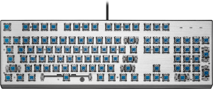 Tastatură mecanică pentru jocuri Cooler Master CK351, comutatoare maro, aspect SUA, schimbător la cald, RGB