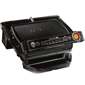 Barbecue Tefal GC712834, Optigrill+ Black, 600cm2 cooking surface, automatic cooking sensor, 6 automatic programs, 4 adjustable temp., cooking level indicator, non-stick die-cast alum. Plates