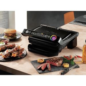 Barbecue Tefal GC712834, Optigrill+ Black, 600cm2 cooking surface, automatic cooking sensor, 6 automatic programs, 4 adjustable temp., cooking level indicator, non-stick die-cast alum. Plates