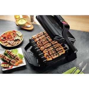 Barbecue Tefal GC712834, Optigrill+ Black, 600cm2 cooking surface, automatic cooking sensor, 6 automatic programs, 4 adjustable temp., cooking level indicator, non-stick die-cast alum. Plates