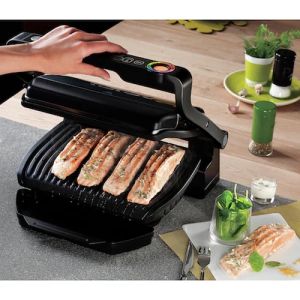 Barbecue Tefal GC712834, Optigrill+ Black, 600cm2 cooking surface, automatic cooking sensor, 6 automatic programs, 4 adjustable temp., cooking level indicator, non-stick die-cast alum. Plates