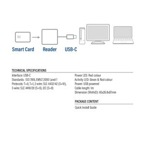 Cititor de carduri inteligente ACT AC6020, USB 3.2 Gen 1