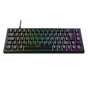 Tastatură mecanică pentru jocuri XTRFY K5, 65% Hotswap, iluminare de fundal RGB, aspect UK Kailh Red, Negru