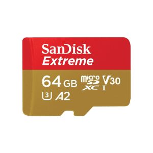 Card de memorie SANDISK Extreme microSDXC, 64 GB, clasa 10 U3, V30 80 MB/s