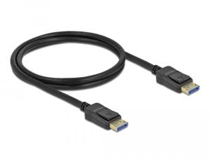 Cablu Delock DisplayPort 2.0 tată - DisplayPort tată, 1,0 m, 10K, 54 Gb/s, negru