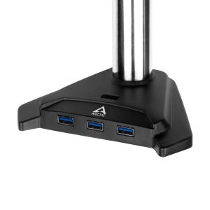 Suport pentru monitor de birou ARCTIC Z1 Pro (Gen 3), reglabil, până la 38", 15 kg, hub USB 2.0, negru