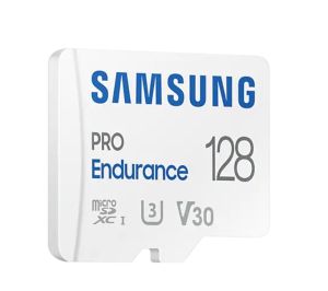 Memorie Samsung 128 GB micro SD PRO Endurance, Adaptor, Clasa 10, Rezistent la apă, Rezistent la magneti, Rezistent la temperatură, Rezistent la raze X, Citire 100 MB/s - Scriere 40 MB/s