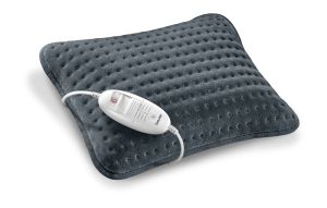 Pad termic Beurer HK 48 Cozy Heat Pad; 3 setari de temperatura; oprire automată după 90 min; lavabil la 30°; pernă reversibilă; cu tampon interior; întrerupător detașabil; fibră de lână; 40(L)x30(L)cm