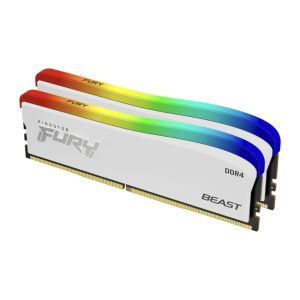 Memorie Kingston FURY Beast White RGB 32GB(2x16GB) DDR4 PC4-28800 3600MHz CL18 KF436C18BWAK2/32