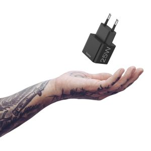 Mini încărcător rapid HAMA, 220V, USB-C, PD/Qualcomm, 25W, Negru