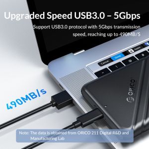 Cutie pentru discuri Orico - Carcasă - 2,5 inchi USB3.0 - 25PW1-U3-BK