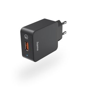 Încărcător de rețea Hama, Qualcomm Quick Charge 3.0, USB-A, 19,5 W, Negru