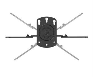 Suport de tavan TV Hama, rotativ, reglabil în înălțime, 400x400, 165 cm (65"), negru