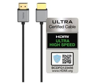 Cablu Hama, HDMI tată - HDMI tată, 8K, Aluminiu, 1,5 m
