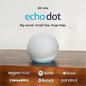 Difuzor inteligent portabil Amazon Echo Dot 5, asistent vocal, Alexa, alb