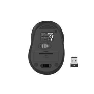 Mouse fără fir Hama MW-400 V2, 6 butoane, Ergonomic, USB, Negru