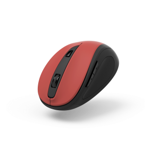 Mouse fără fir Hama MW-400 V2, 6 butoane, Ergonomic, USB, Roșu