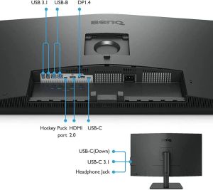 Monitor BenQ PD3205U, 31.5", HDR IPS, 3840x2160 4K, HDMI, DisplayPort, Thunderbolt 3, Hub USB 3.1, negru