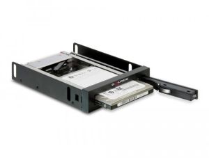 Sertar Delock 3.5″, pentru 1 x 2.5″ SATA HDD / SSD, negru