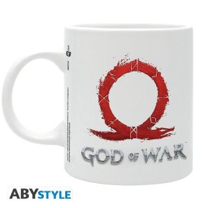 Cană ABYSTYLE GOD OF WAR, Logo, Porțelan, Alb