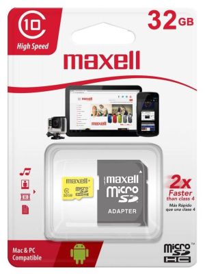 Card de memorie Maxell micro SDHC, 32 GB, clasa 10,