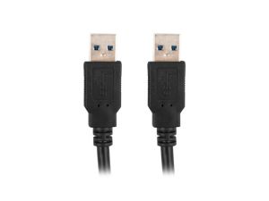 Cablu Lanberg USB-A M/M 3.0 cablu 1m, negru