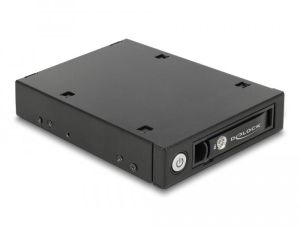 Drawer Delock 3.5″, pentru 1 x 2.5″ U.2 NVMe SSD sau SATA / SAS HDD / SSD, negru