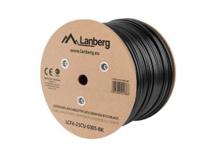 Cablu Lanberg Cablu LAN FTP Cat.6 305m Outdoor Solid CU Fluke Passed, negru