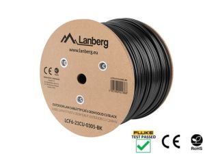 Cable Lanberg LAN cable FTP Cat.6 305m Outdoor Solid CU Fluke Passed, black