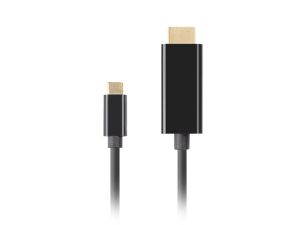 Cablu Lanberg USB-C (M) -> cablu HDMI (M) 1,8m 4K 60Hz, negru