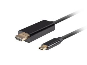 Cablu Lanberg USB-C (M) -> cablu HDMI (M) 3m 4K 60Hz, negru