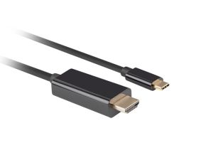 Cablu Lanberg USB-C (M) -> cablu HDMI (M) 3m 4K 60Hz, negru