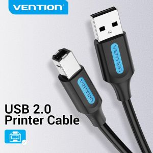 Cablu Vention USB 2.0 A Mascul la B Mascul, Negru 0.5m - COQBD
