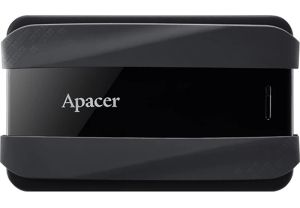 Hard disk Apacer AC533, 5TB 2.5" SATA HDD USB 3.2 Portable Hard Drive Plastic / Rubber Jet black