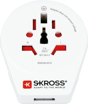 Adaptor SKROSS 1500267, World to UK, 220V