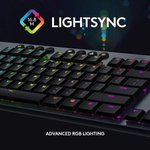 Tastatură mecanică Logitech Gaming, G815 Lightsync RGB, comutatoare Clicky