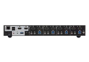 Comutator KVM ATEN CS1844-AT-G, 4 porturi USB 3.0, Pentru 2 monitoare HDMI