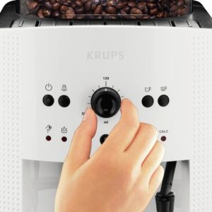 Coffee machine Krups EA810570, Espresseria Automatic Manual, Coffee machine, 1450W, 15 bar, white