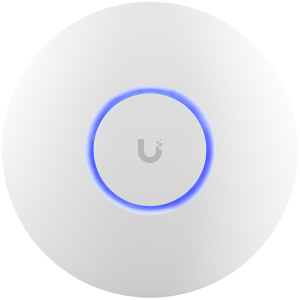 Ubiquiti U6+ access point. WiFi 6 model with throughput rate of 573.5 Mbps at 2.4 GHz and 2402 Mbps at 5 GHz. No POE injector included. UI recommends U-POE-AF or POE switch
