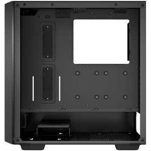 DeepCool CG560, Turn Mid, Mini-ITX/Micro-ATX/ATX/E-ATX, 2xUSB3.0, 1xAudio, 3x120mm ventilatoare ARGB preinstalate + 1x140mm ventilator negru, sticlă securizată, panou plasă, negru