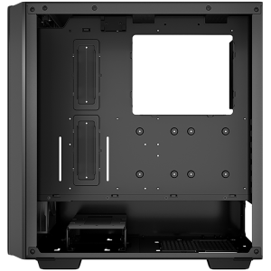 DeepCool CG540, Turn Mid, Mini-ITX/Micro-ATX/ATX/E-ATX, 2xUSB3.0, 1xAudio, 3x120mm ventilatoare ARGB preinstalate + 1x140mm ventilator negru, sticlă securizată, panou plasă, negru