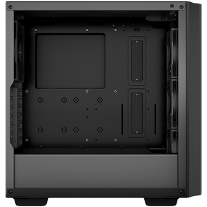 DeepCool CG540, Turn Mid, Mini-ITX/Micro-ATX/ATX/E-ATX, 2xUSB3.0, 1xAudio, 3x120mm ventilatoare ARGB preinstalate + 1x140mm ventilator negru, sticlă securizată, panou plasă, negru