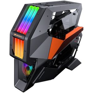 Kasa COUGAR CONQUER II, Full Tower, Mini ITX/Micro ATX/ATX/CEB, USB 3.1 Type-Cx1/USB3.0x2/Micx1/Audiox1/Güç düğmesi/RGB kontrol düğmesi, COUGAR RGB fanx1 önceden yüklenmiş, Sync. M/B ile, Boyutlar (GxYxD):368 x 631 x 744(mm)