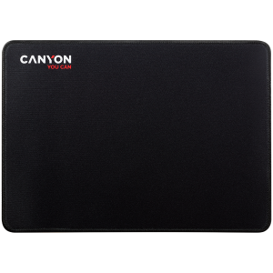 CANYON MP-4, Mouse pad, 350X250X3MM, Multipandex, complet negru cu logo-ul nostru (non gaming), carton blister