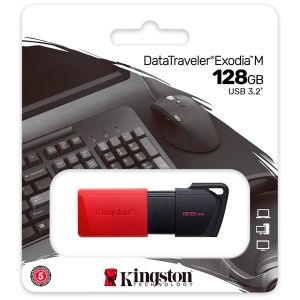 Kingston 128 GB USB3.2 Gen1 DataTraveler Exodia M (negru + roșu), EAN: 740617326376