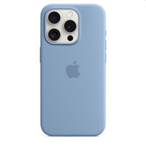 Husa Husa din silicon Apple iPhone 15 Pro cu MagSafe - Winter Blue
