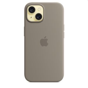 Husa Husa din silicon Apple iPhone 15 cu MagSafe - Clay