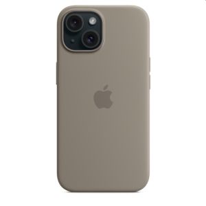 Husa Husa din silicon Apple iPhone 15 cu MagSafe - Clay